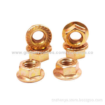 Stainless Steel Hex Flange Nuts, DIN6923, Zinc-plated, Hot Dip Galvanized, Black and More